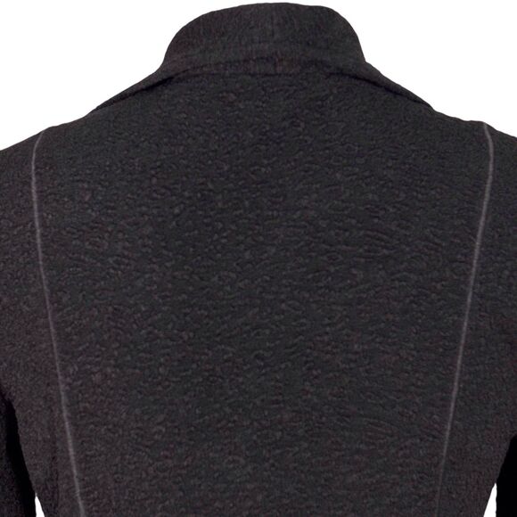 Eva Varro Barcelona Open Jacket Zippers Size Small Black Textured Pebble Knit - Picture 5 of 8